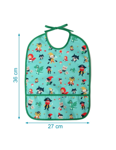 Bavaglino impermeabile verde per bambini - shopincasa.it