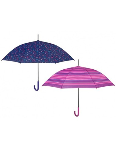 OMBRELLI PIOGGIA: vendita online Ombrello donna, lungo, fantasia, automatico, New Basic, stecche 61 cm in offerta
