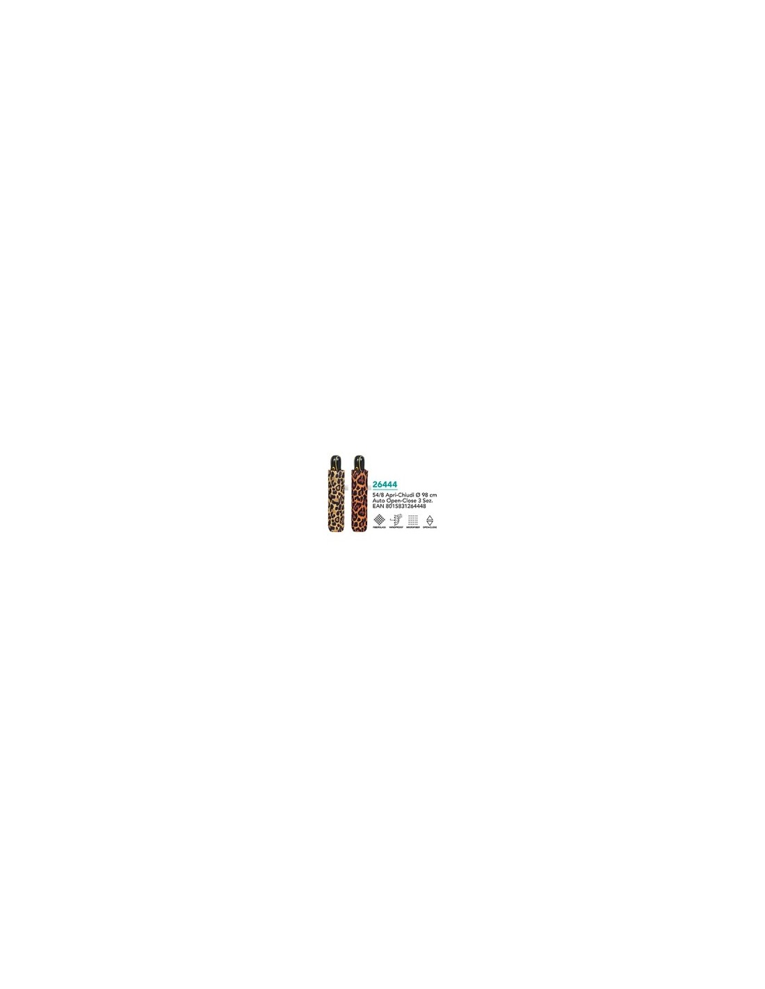 OMBRELLI PIOGGIA: vendita online Ombrello Donna Mini, Automatico, Leopardato, Compatto, Moda, Antivento, Modello 26444 in off...