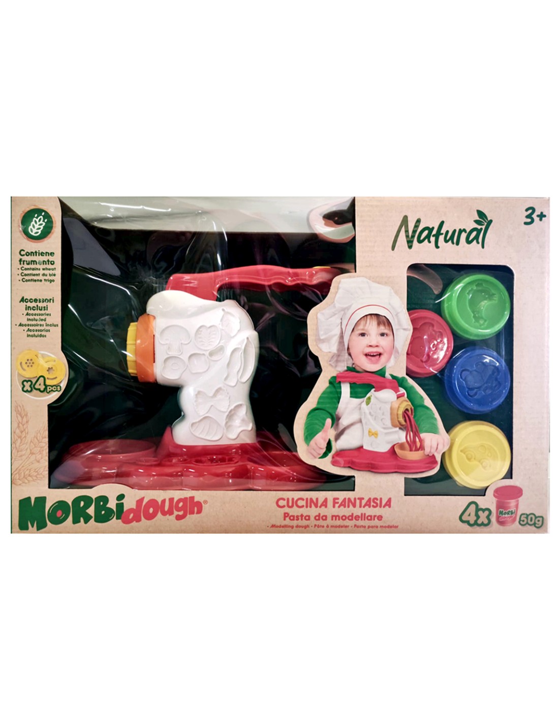 Macchina pasta Morbidough 43029, con 4 vasetti 50g, giocattolo creativo | Shop in Casa