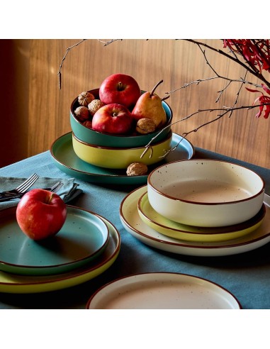 SERVIZI TAVOLA: vendita online Tognana Ardenne, Servizio Piatti 6 Persone, 18 Pezzi, Stoneware, Multicolor, Piatti Piani 26,5...