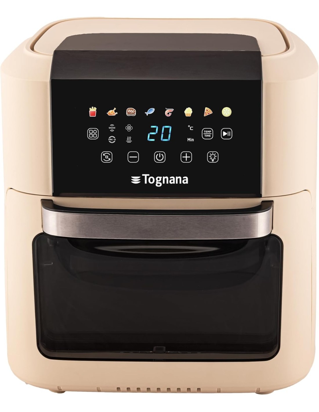 FRIGGITRICI: vendita online Friggitrice e Forno ad Aria, Tognana Iridea Champagne, 11 Litri, Display Digitale, 1500W, Vintage...