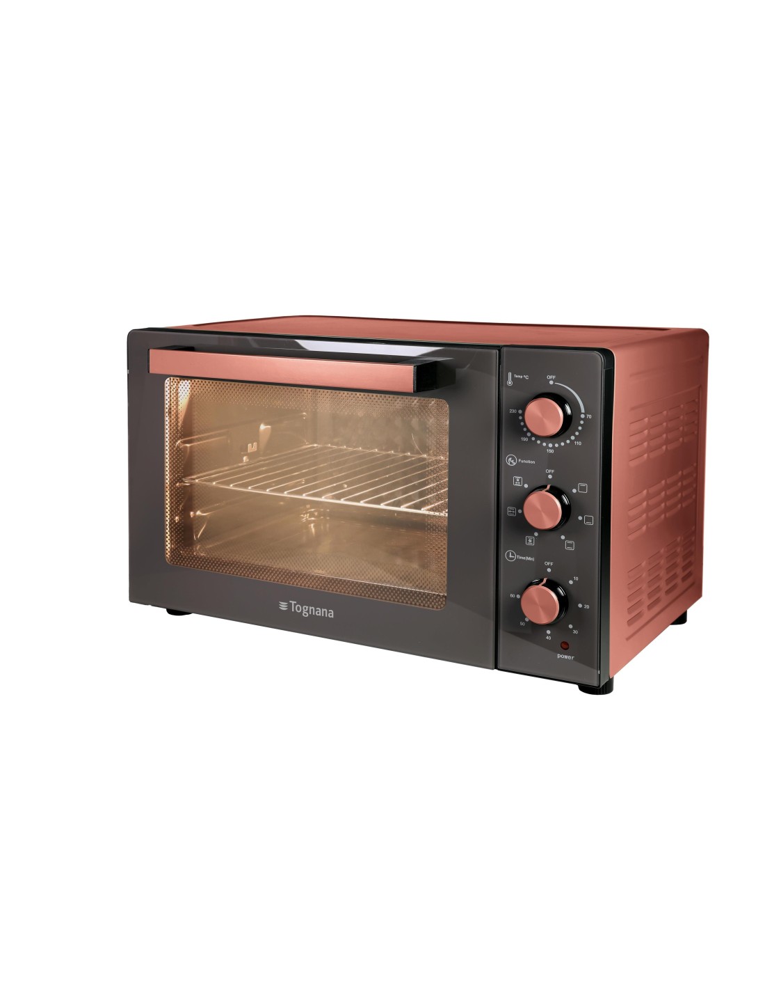 FORNI E MICROONDE: vendita online Fornetto Elettrico, Forno Ventilato Rosso, 60 Litri, Timer 60 Minuti, 1900W, Girarrosto, An...