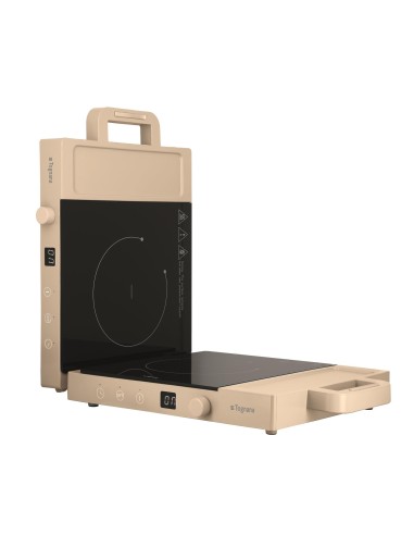 FORNI E MICROONDE: vendita online Piastra Induzione Doppia Portatile, Iridea Champagne, 3500W, Timer 99 Min, Display Digitale...