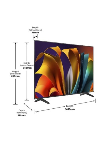 TV 65 LED 65A69N 4K UHD T2 S2 SMART VIDAA HISENSE