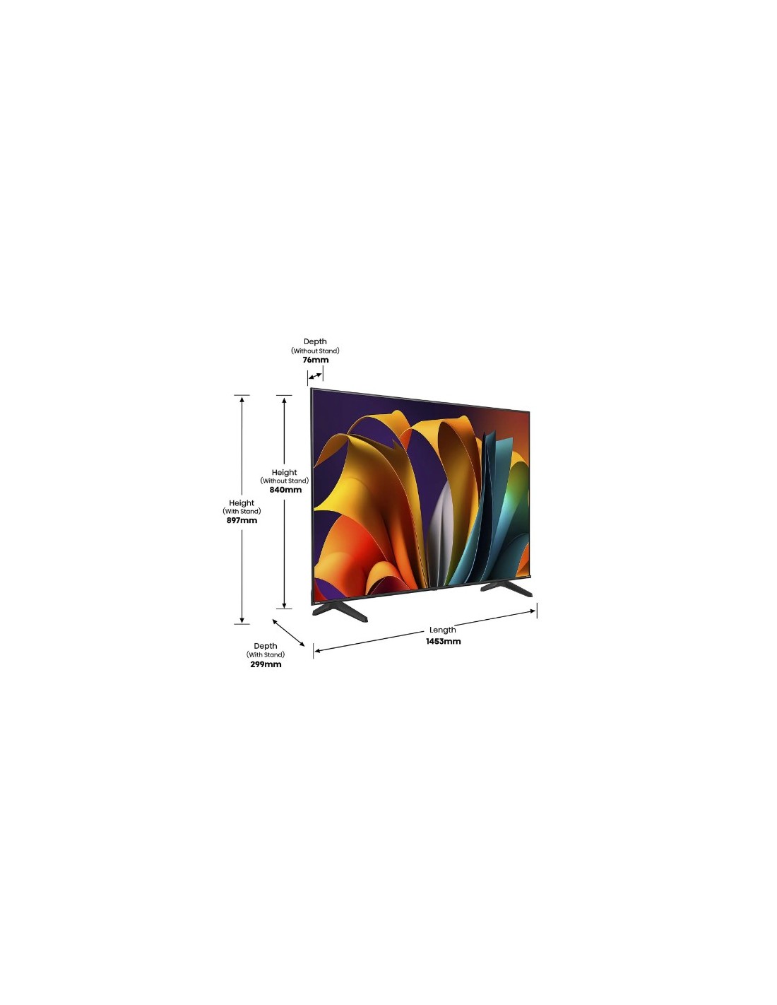TV 65 LED 65A69N 4K UHD T2 S2 SMART VIDAA HISENSE