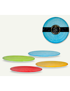 PIATTO TONDO 35CM MELAMINA BLU PEPPER