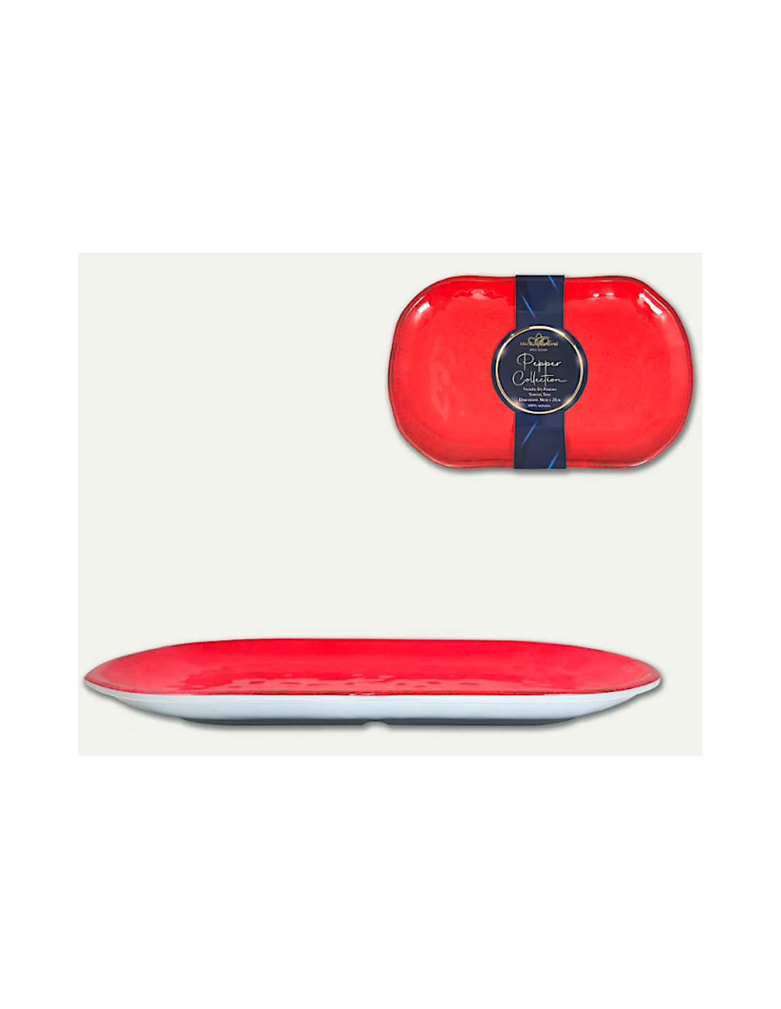 VASSOIO 36X23X3 MELAMINA RED PEPPER