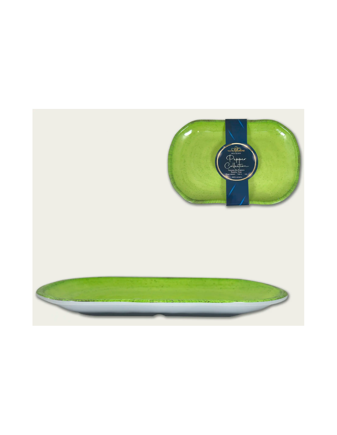 VASSOIO 30X20X3 MELAMINA GREEN PEPPER