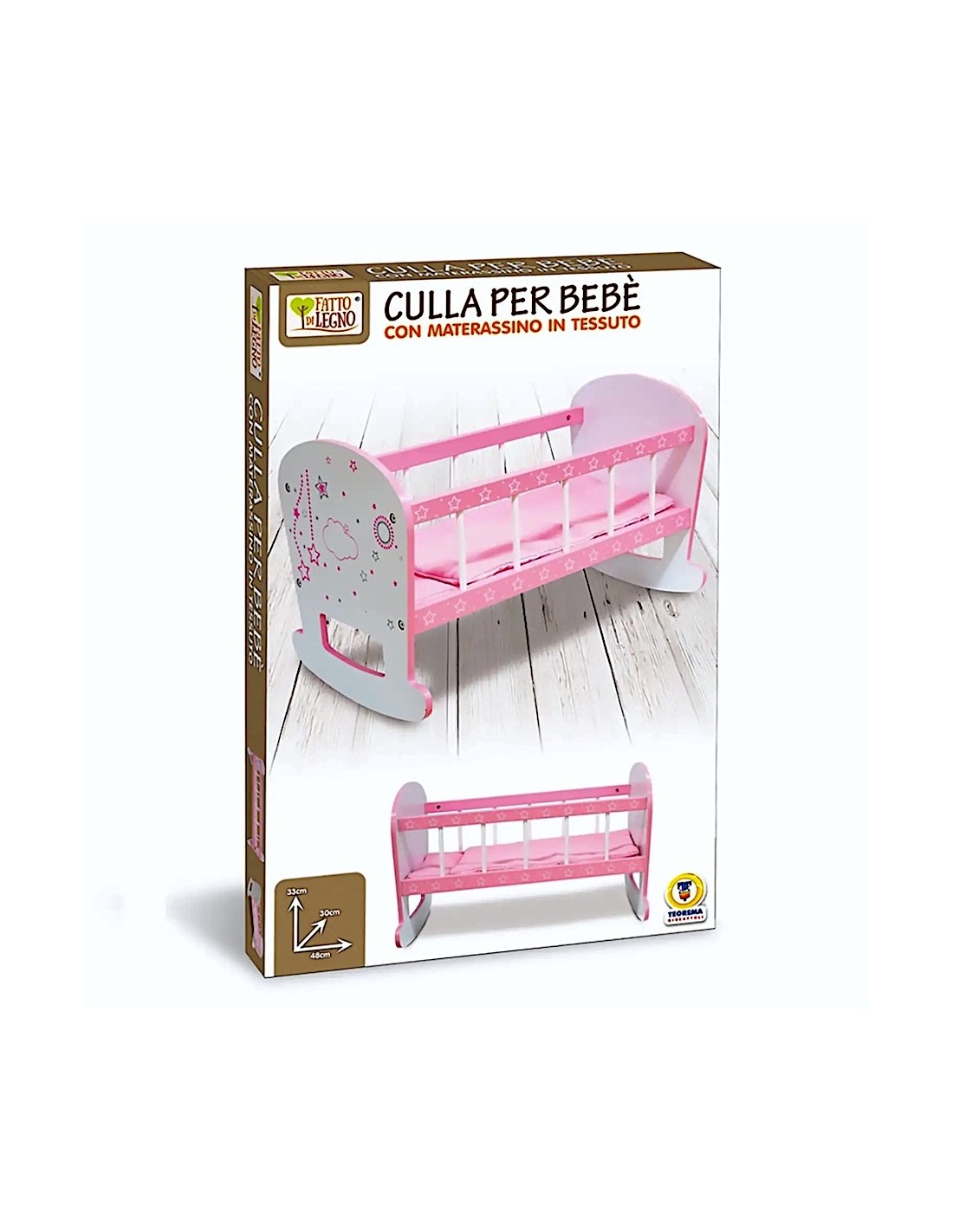 FATTO DI LEGNO - LETTO PER BEBE' LEGNO 48X30X33CM