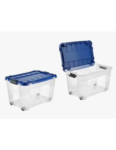 BOX 4UP 60LT CON RUOTE TRASPARENTE