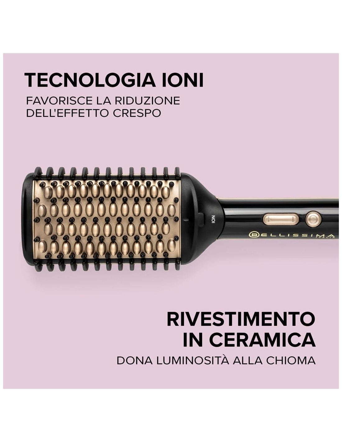 Bellissima Imetec Magic Shine – Spazzola Elettrica Lisciante
