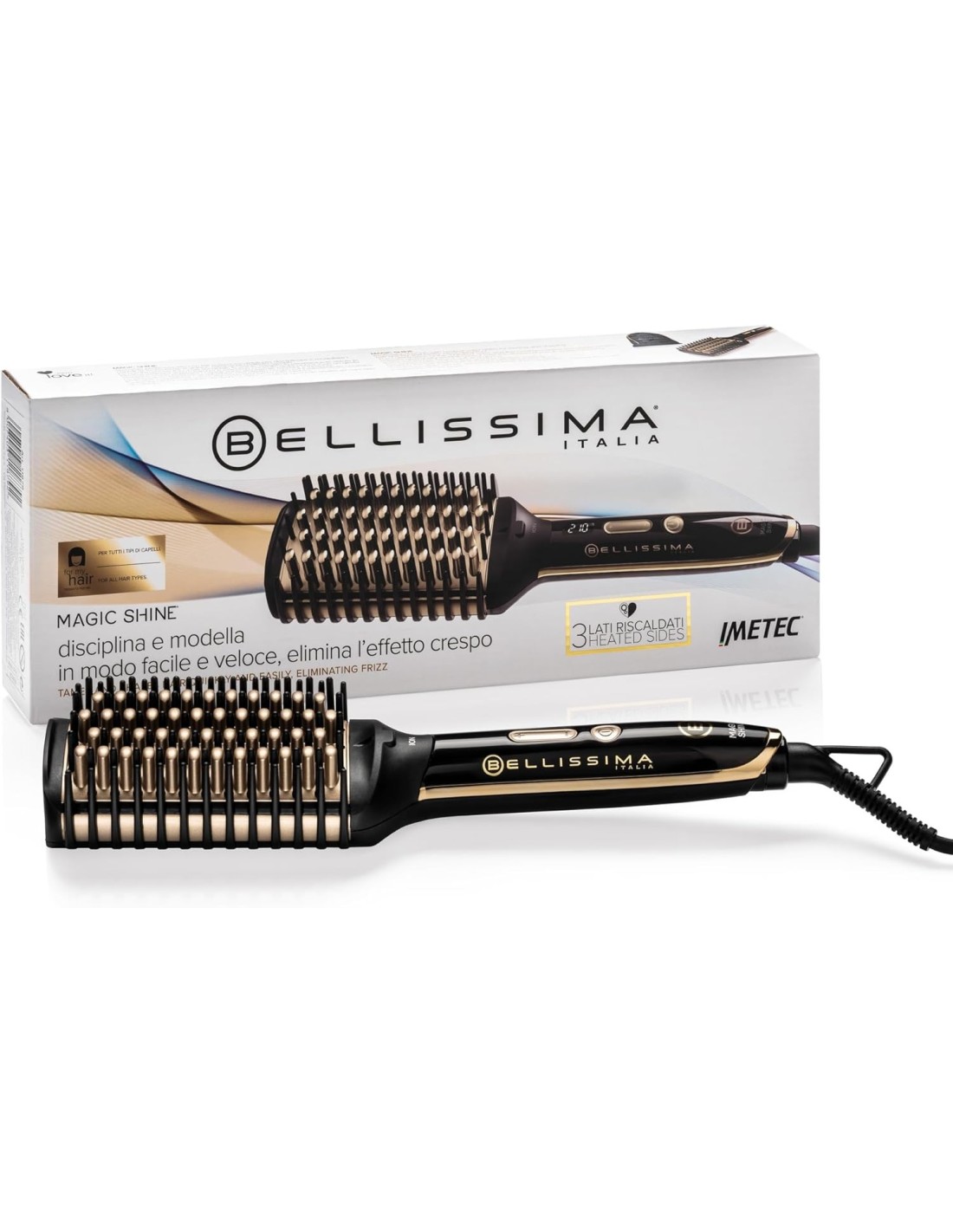 Bellissima Imetec Magic Shine – Spazzola Elettrica Lisciante