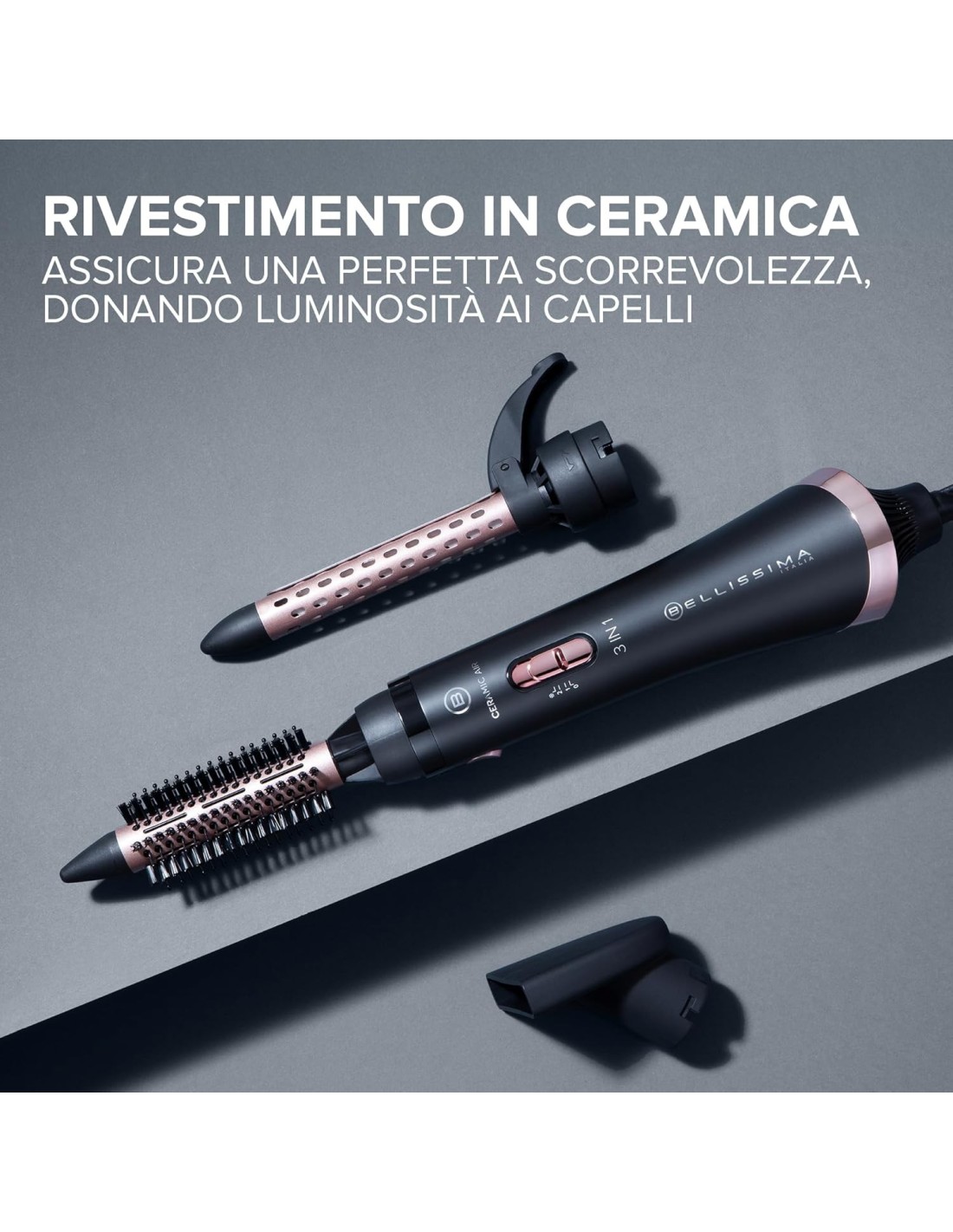 Bellissima Imetec Ceramic Air 3 in 1 – Spazzola ad Aria Calda