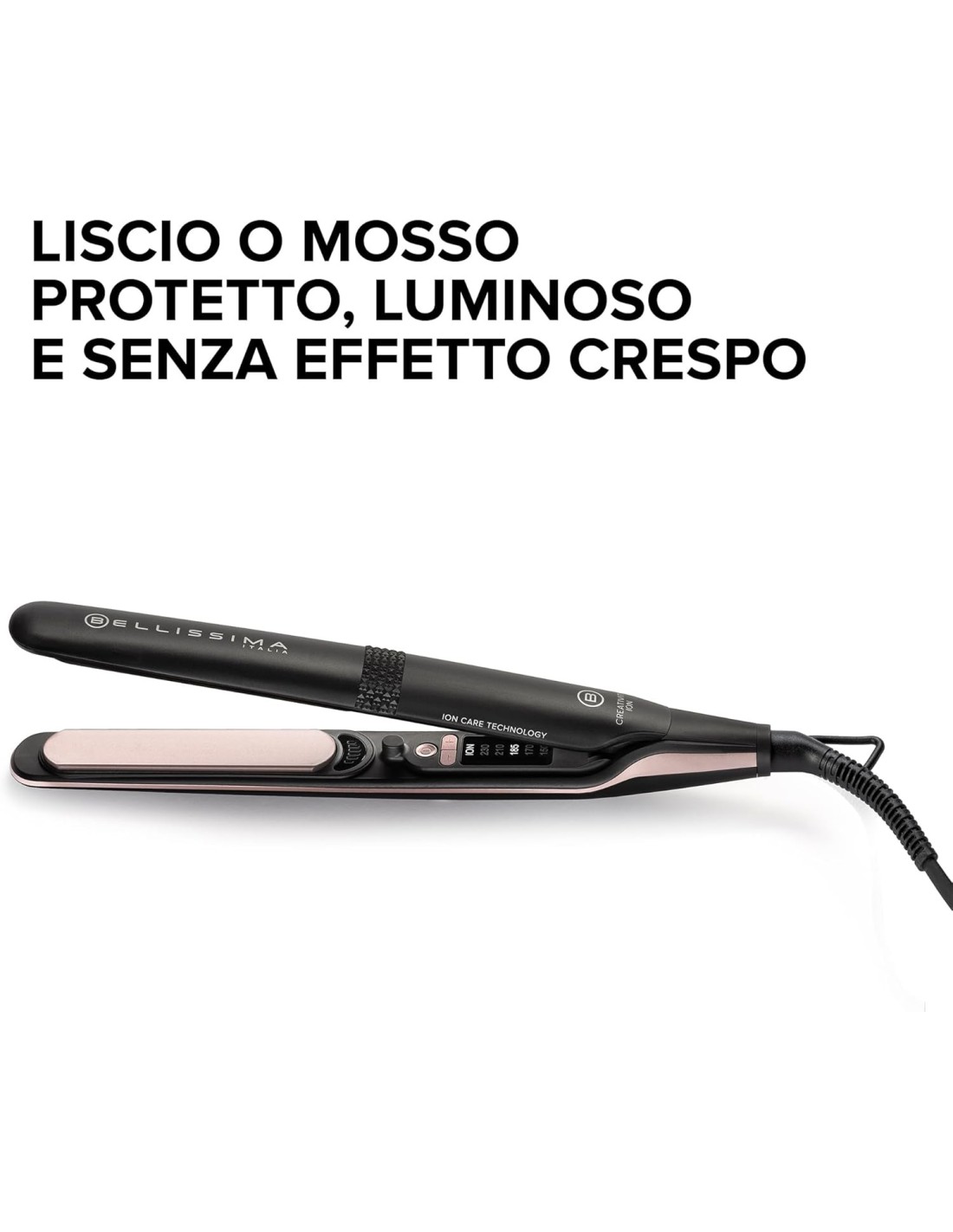 Bellissima Imetec Creativity Ion – Piastra Lisci o Mossi, Ceramica e Cheratina