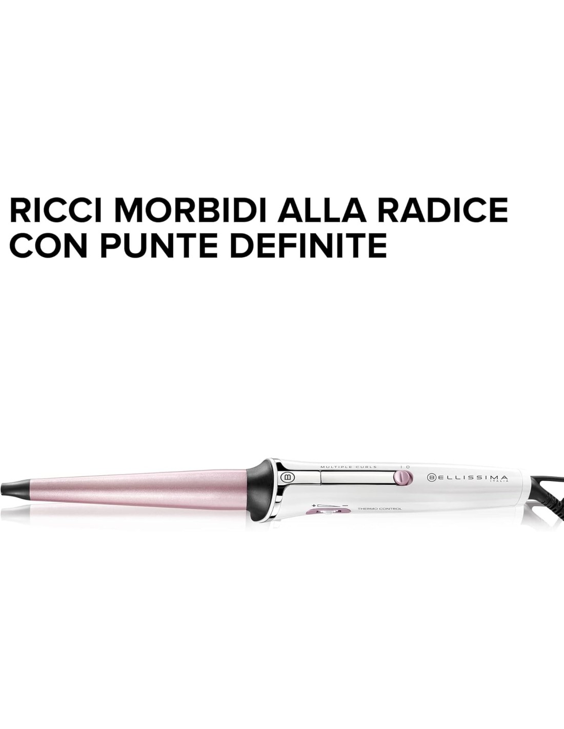 Bellissima Imetec GT15 200 – Ferro Arricciacapelli Conico 18–25 mm, Rivestimento Ceramica