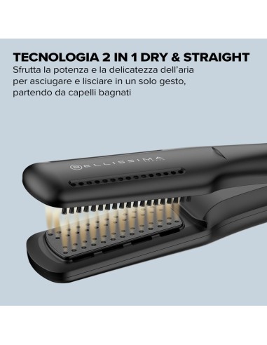 Bellissima Imetec AirSleek – Piastra Asciugacapelli 2 in 1 con Tecnologia a Ioni