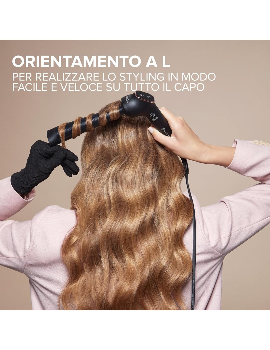 Bellissima Imetec Glam Waves – Ferro Arricciacapelli Conico, 5 Temperature, Protezione Cheratina