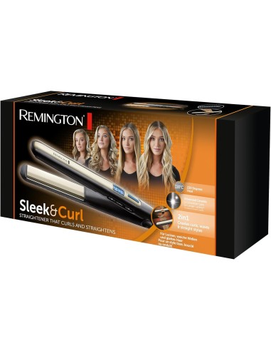 Remington Sleek & Curl S6500 – Piastra Lisci & Ricci, Ceramica Ultra, 150-230°C, Rapida