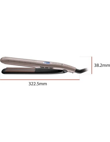Remington Wet2Straight Pro S7970 – Piastra per Capelli Bagnati e Asciutti, Sensore Umidità, Display LCD, 140-230°C