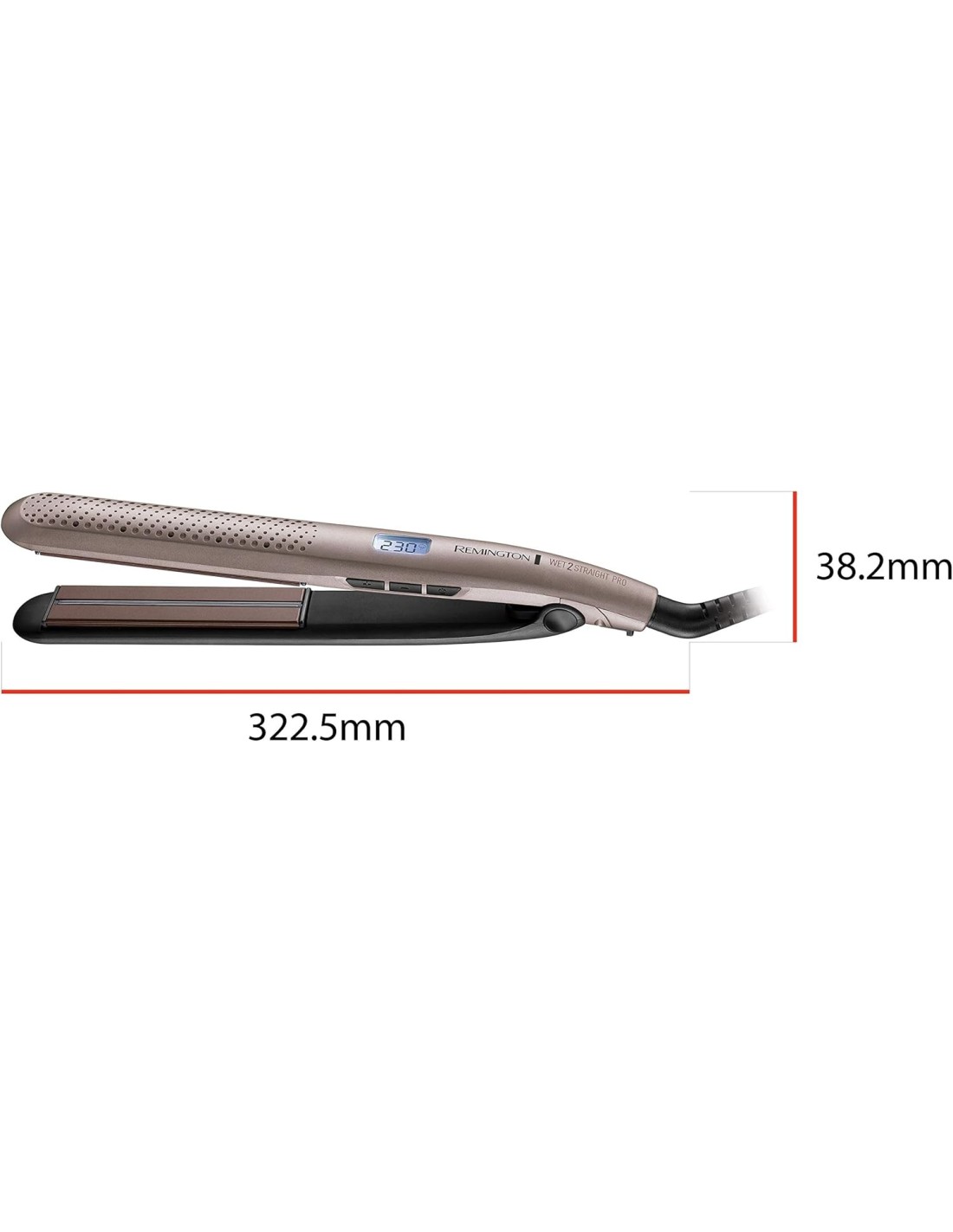 Remington Wet2Straight Pro S7970 – Piastra per Capelli Bagnati e Asciutti, Sensore Umidità, Display LCD, 140-230°C