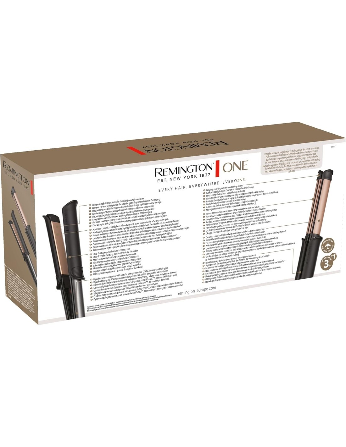 Remington S6077 Multistyler 2 in 1 Caldo Bronzo e Grigio | shopincasa.it