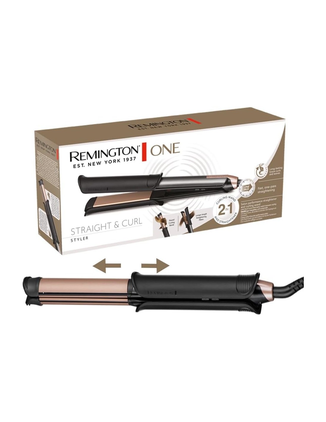 Remington S6077 Multistyler 2 in 1 Caldo Bronzo e Grigio | shopincasa.it