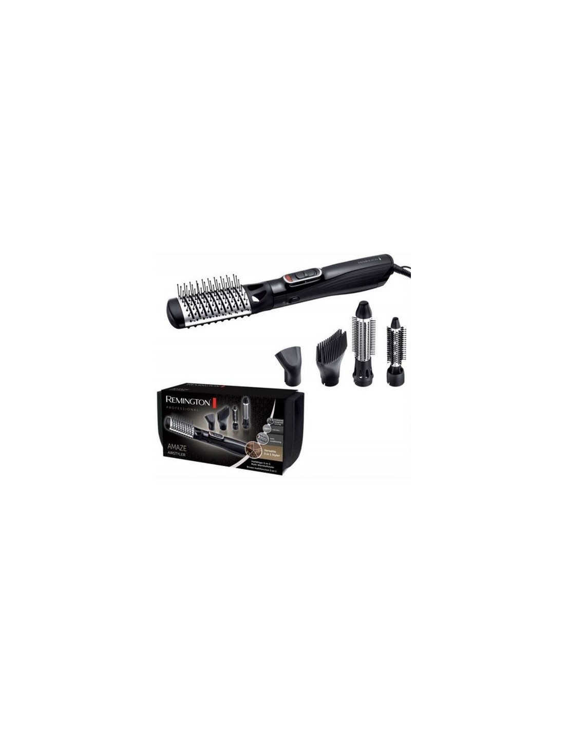 Remington AS1220 Spazzola ad Aria Calda 1200W Nero e Argento | shopincasa.it