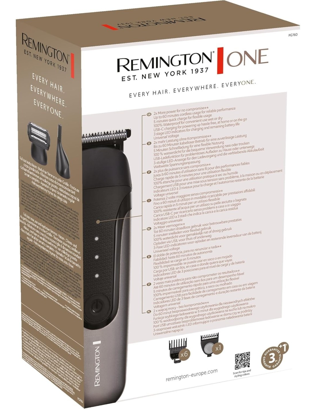 Remington ONE PG760 Rasoio Elettrico Multiuso 10 in 1 Impermeabile | shopincasa.it