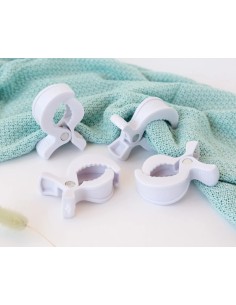 Pinze per Mussola – Set 4 Clip Bianche Sicure | shopincasa.it