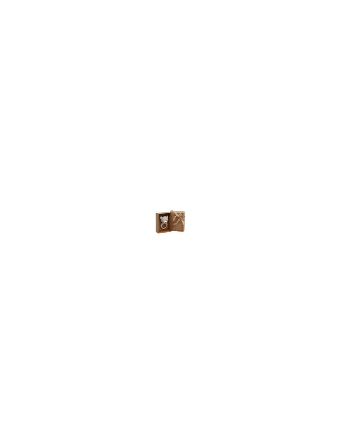 Orsacchiotto Massaggiagengive e Sonaglio in Cotone e Legno – Sicuro ed Eco-Friendly