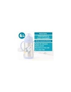 Bottiglia Allenamento Razzo Blu 280ml in Acciaio Inox – Sicura e Termica