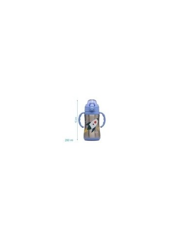 Bottiglia Allenamento Razzo Blu 280ml in Acciaio Inox – Sicura e Termica