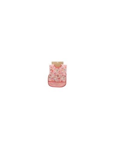 Bavaglino Impermeabile con Maniche Rosa – Morbido e Pratico