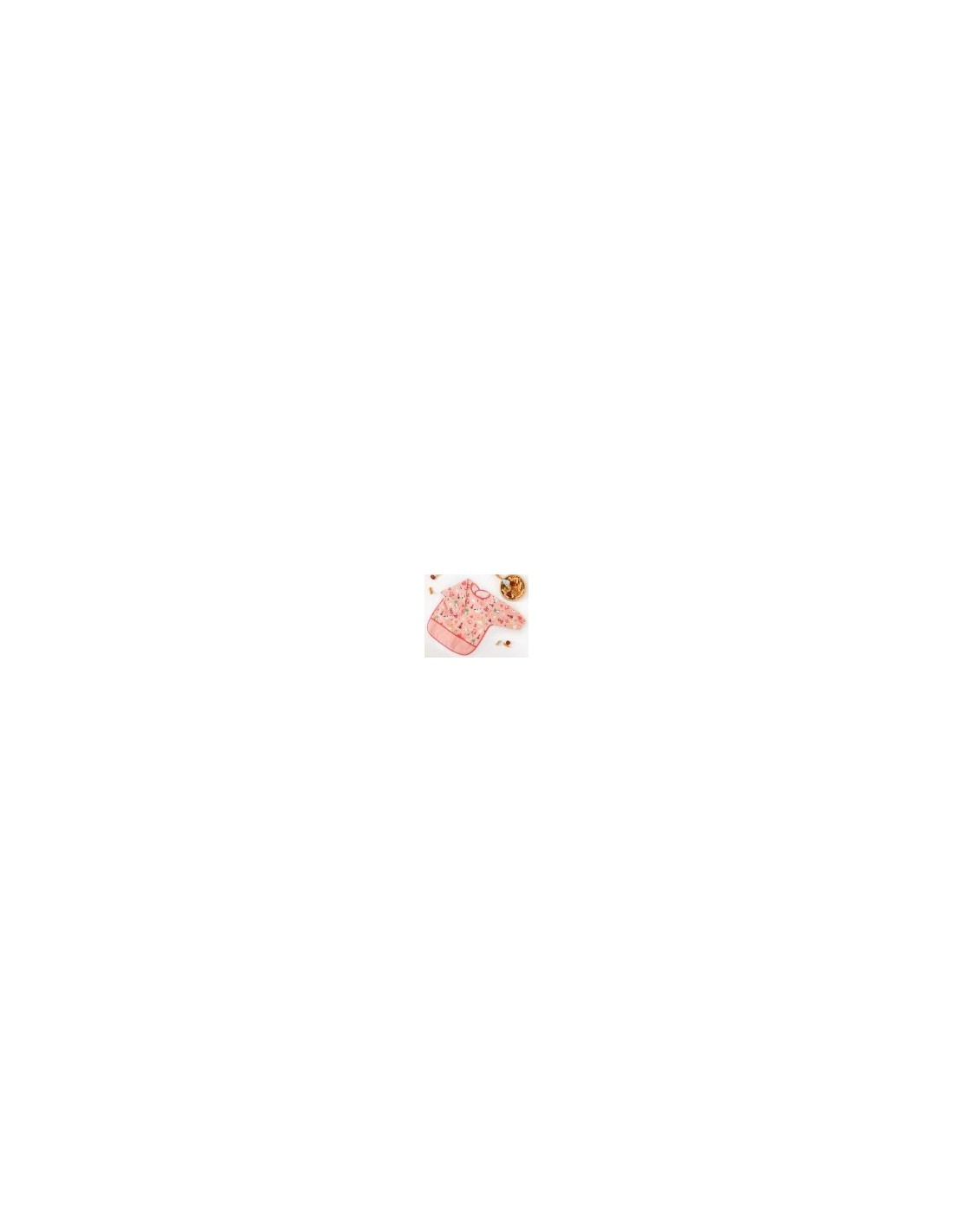 Bavaglino Impermeabile con Maniche Rosa – Morbido e Pratico
