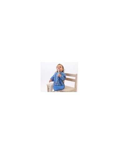 Bavaglino impermeabile con maniche blu per bambini - shopincasa.it