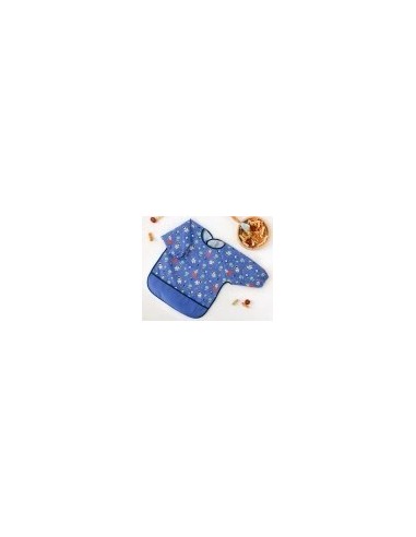 Bavaglino impermeabile con maniche blu per bambini - shopincasa.it