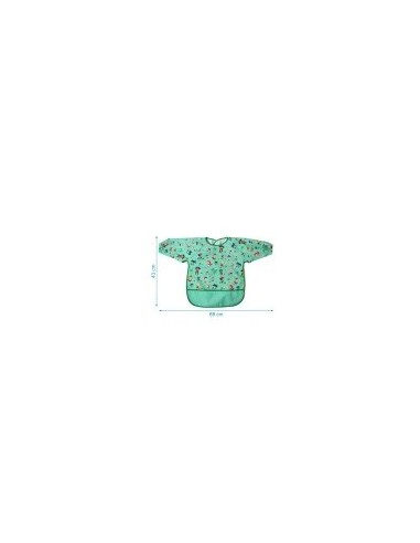 Bavaglino impermeabile con maniche verde per bambini - shopincasa.it