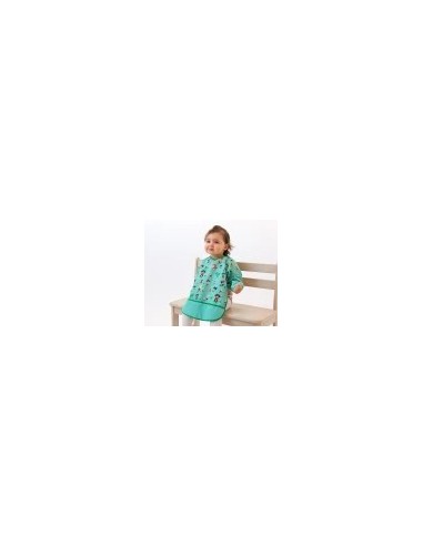Bavaglino impermeabile con maniche verde per bambini - shopincasa.it