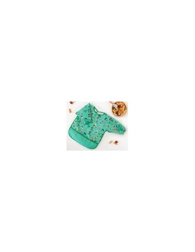Bavaglino impermeabile con maniche verde per bambini - shopincasa.it