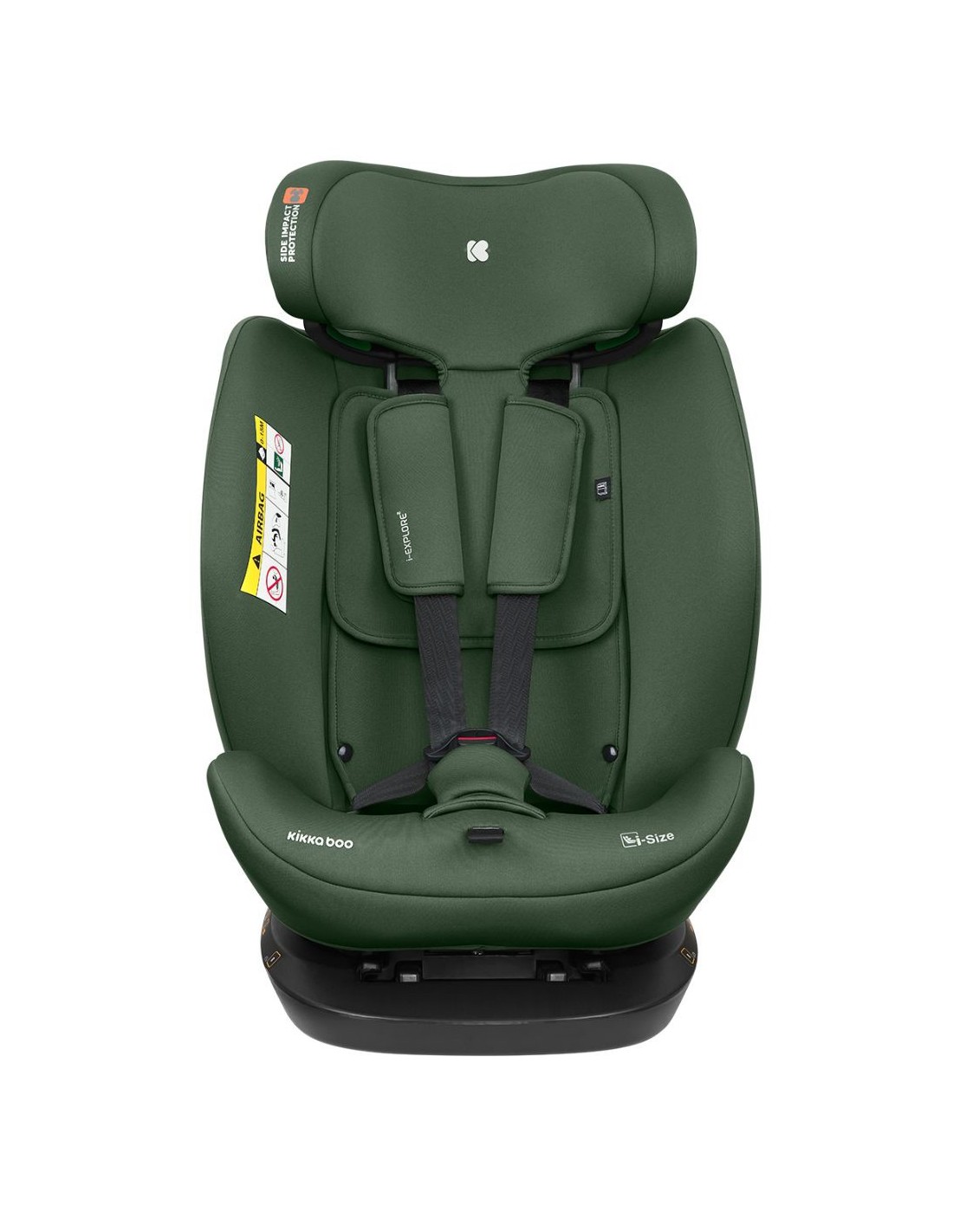 KikkaBoo Seggiolino auto 360° i-Explore 2 i-SIZE Army Green - shopincasa.it