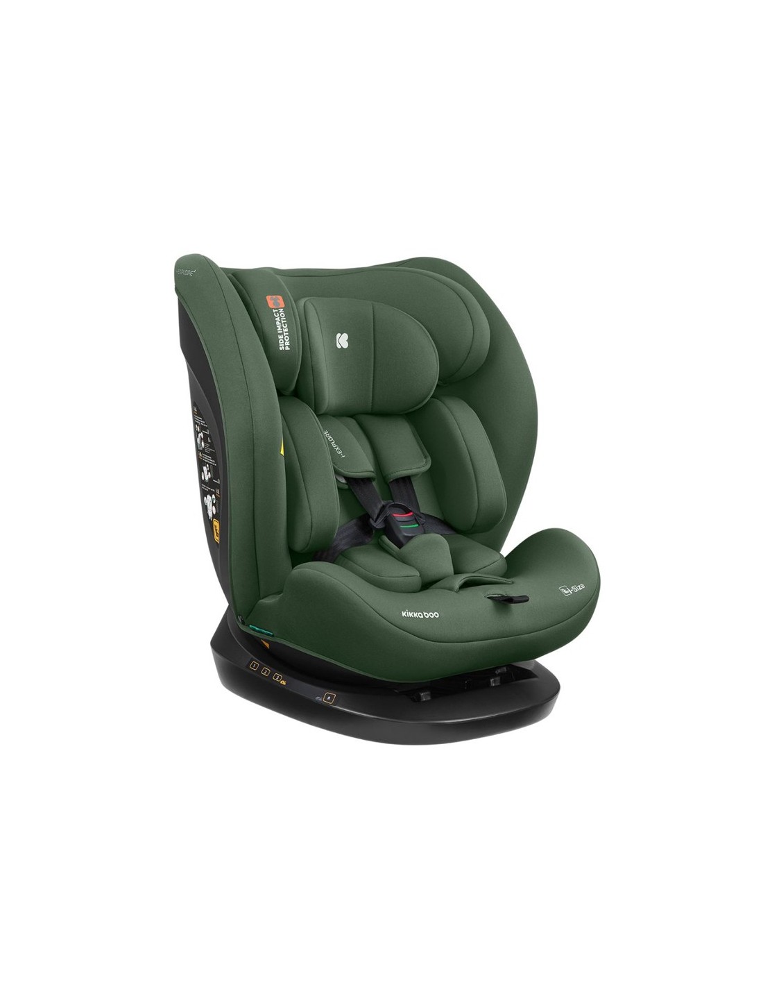 KikkaBoo Seggiolino auto 360° i-Explore 2 i-SIZE Army Green - shopincasa.it