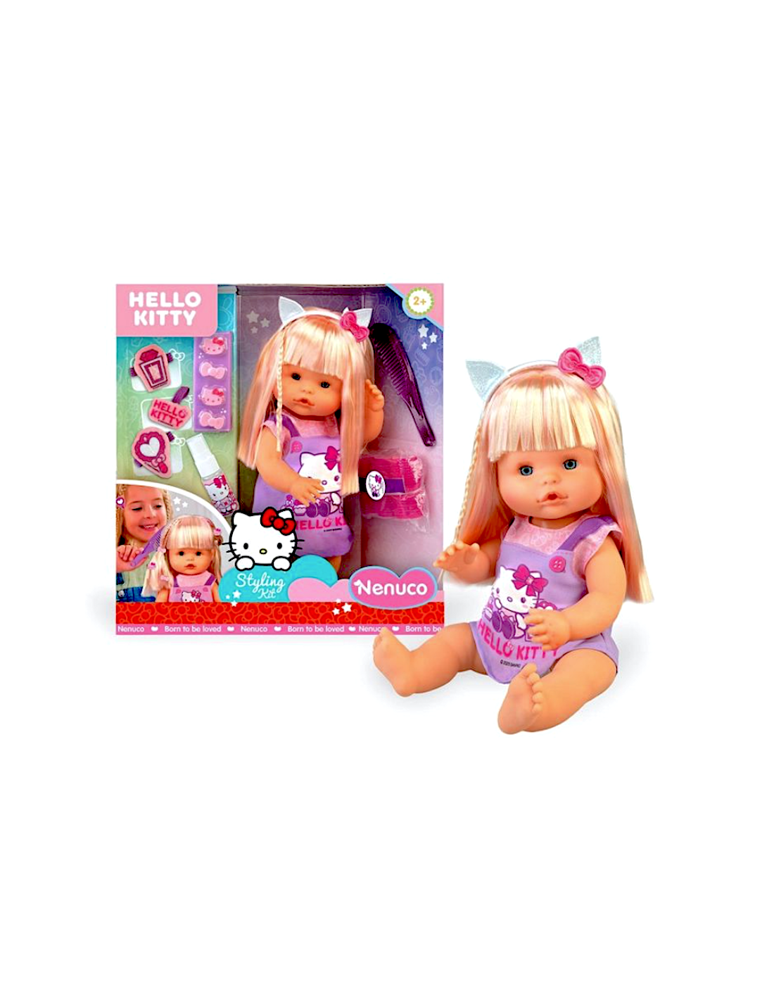 Nenuco bambola 35cm capelli lunghi biondi Hello Kitty | shopincasa.it