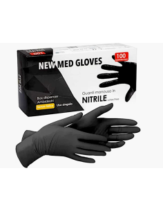 CONF 100 GUANTI NITRILE MIS.XL NERO