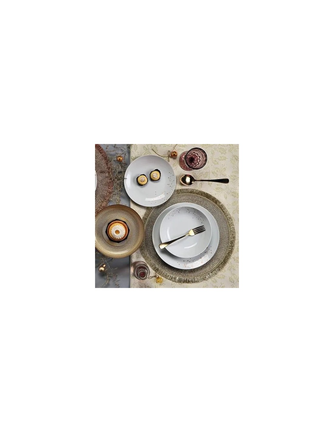 Tognana Servizio Piatti 18 Pezzi Metropolis Dream Oro in Porcellana | shopincasa.it