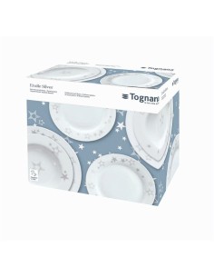 Tognana Servizio Tavola 18 Pezzi Olimpia Etoile Silver in Porcellana | shopincasa.it