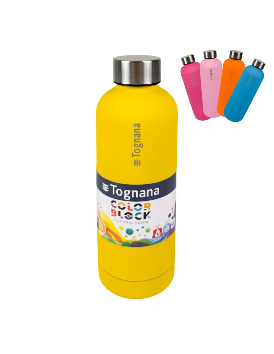 Tognana Borraccia Termica Color Block 500 ml Inox | shopincasa.it