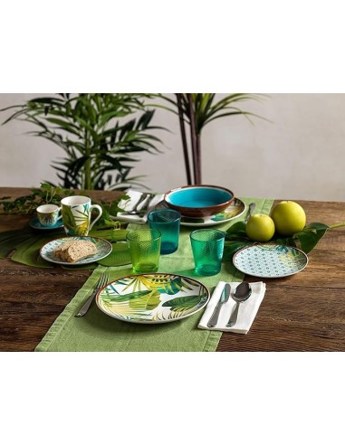 Tognana Jungle Servizio Piatti 18 Pezzi Decorato a Mano | shopincasa.it