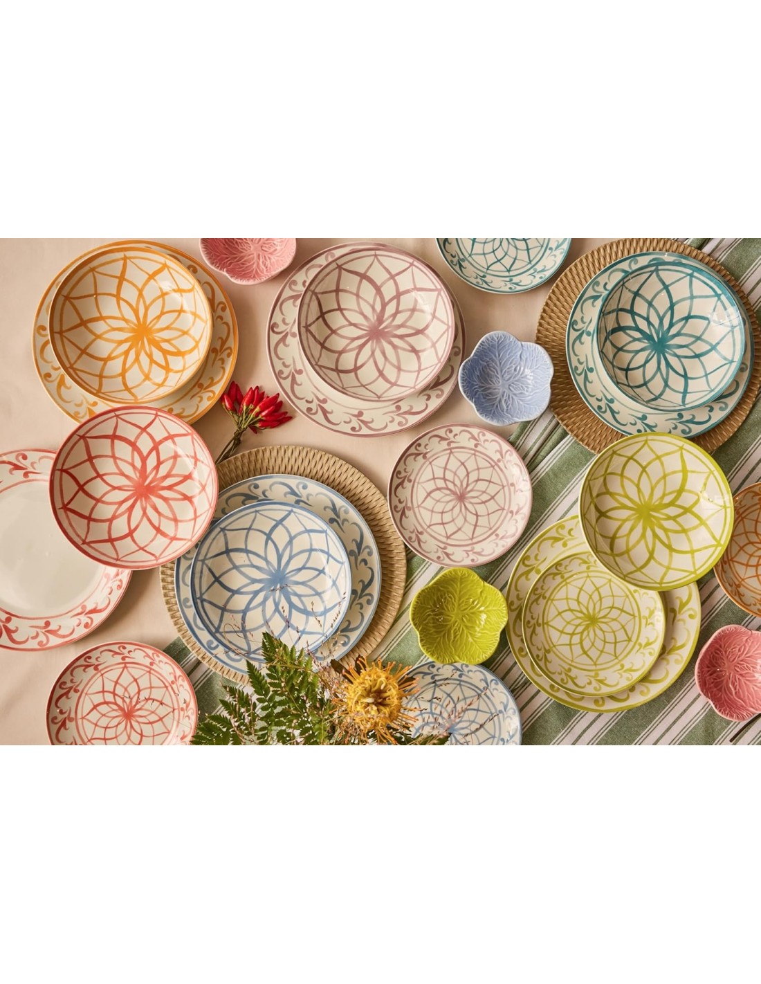 Tognana Lisboa Servizio Piatti 18 Pezzi in Porcellana Multicolor | shopincasa.it