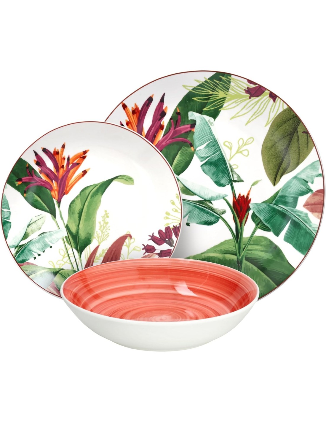 Tognana Tropicalia Servizio Piatti 18 Pezzi in Porcellana Multicolor | shopincasa.it